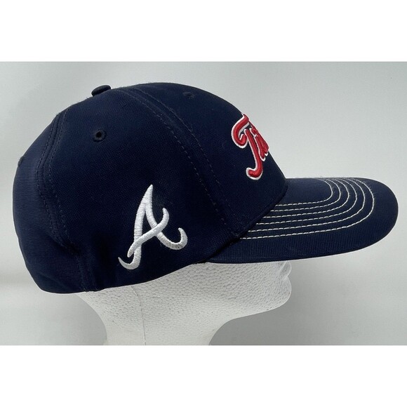 Atlanta Braves Titleist Adjustable MLB ‘47 Cap Hat Size M/L Stretch Navy Golf - Picture 2 of 7